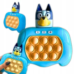    Anti-stressz játék Pop-It konzol Bluey Dog Arcade Game + Elemek