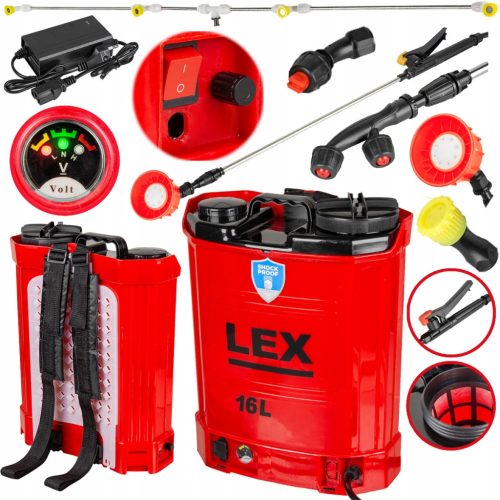  Lex 16 l-es akkumulátoros permetező