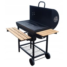  NAGY KERTI GRILL Faszén BBQ 3 RÉSZ FEDŐVEL