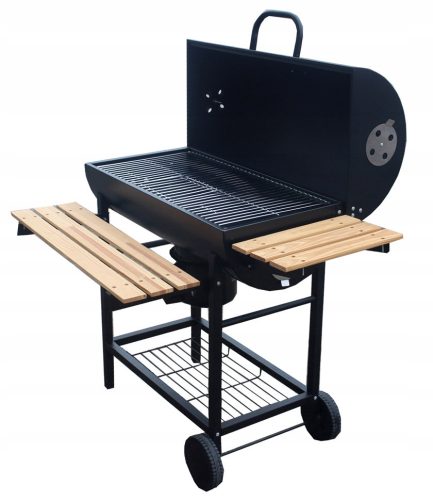 NAGY KERTI GRILL Faszén BBQ 3 RÉSZ FEDŐVEL