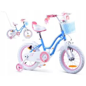    RoyalBaby STAR GIRL RB14G-1 14" kerékpár Fehér, Kék, Rózsaszín