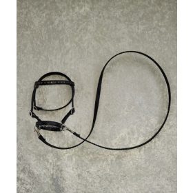    Kötöző, kantár, gyeplő (kantár) Hobby Horse A3 FEKETE flitterekkel