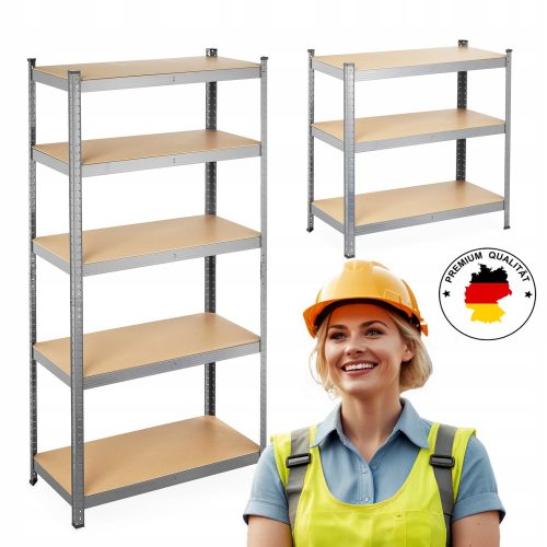  Malatec fém raktári polc 180 x 90 x 40 cm max 175 kg polconként