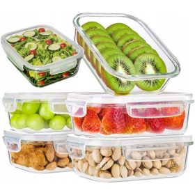    ÜVEG TARTÁLY készlet fedővel ÉTELEK számára, 3 NAGY üvegedény