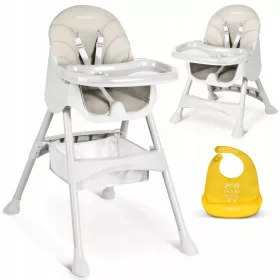    RicoKids etetőszék 92 x 62 x 77 cm + RicoKids szilikon előke Sárga és arany árnyalatai 1 db.