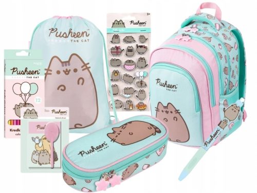  Pusheen The Cat iskolai szett hátizsák tolltartó zsák tartozékok