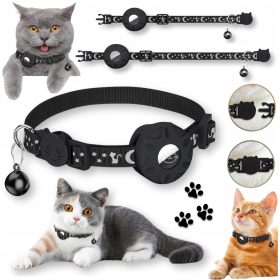    MACSKA NYAKÖR GPS HELYSZÍNVEL, LÉGZŐTARTÓVAL ÉS MACSKACSENGŐVEL