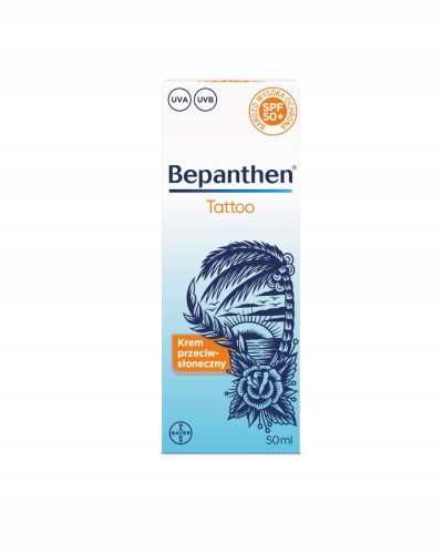  Bepanthen Tattoo SPF50+, fényvédő tetovált bőrre, 50 ml