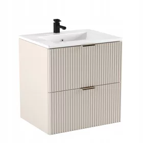    60 cm-es fürdőszobai szekrény beépített mosdóval Willy kasmír