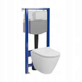    Cersanit beépített szett City ovális WC-tál Seat Aqua Nova kerettel