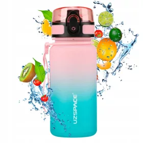    Vizes palack lányoknak 350 ml rózsaszín és türkiz BPA mentes