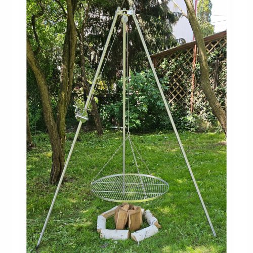  Rozsdamentes acél állványrács 250cm + rostély 80cm + orsó INOX PREMIUM készlet