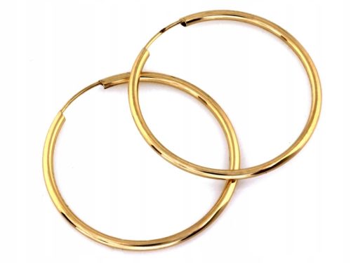  585 arany fülbevaló, 30mm-es karikák, elegáns, időtálló, ajándék