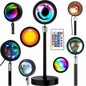    SUNSET LED éjjeli lámpa hálószobába, nappaliba, SUNSET RGB AJÁNDÉK