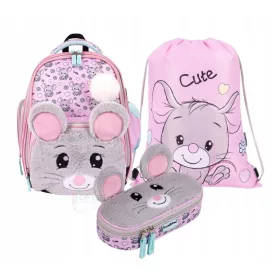    Többrekeszes iskolai hátizsák Bambino Multicolor 22 l + 2 egyéb termék