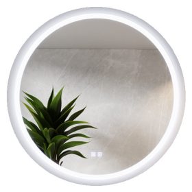  Félkör alakú tükör ezüst LED 120X60 BAL