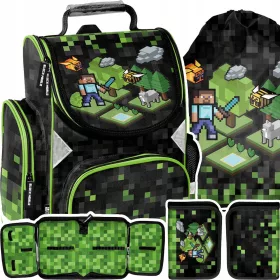    ISKOLATASÁK PASO hátizsák MINECRAFT 1-3 osztály + 2 egyéb termék