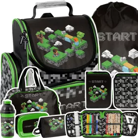    ISKOLATASÁK PASO hátizsák MINECRAFT 1-3 osztály START + 6 egyéb termék