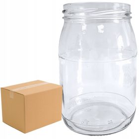    48 x SMOOTH JAR mézes befőttekhez 900 ml befőtt uborka levekhez b/z