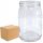  48 x SMOOTH JAR mézes befőttekhez 900 ml befőtt uborka levekhez b/z