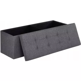  Songmics LSF77K kárpitozott puff 110x38x38 cm szürke