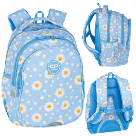    CoolPack többrekeszes iskolai hátizsák fehér, Kék árnyalatok, Sárga és arany árnyalatok 21 l