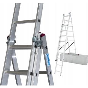  Krause alumínium létra 3 x 9 150 kg-ig