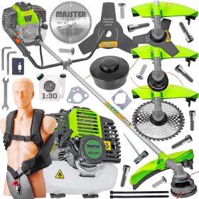    BENZIN BEFÉNYVÁGÓ trimmer bozótvágó fűvágó MAJSTER Polska PRO