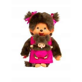  Bandai 23620 Monchhichi plüss anya és gyerek rózsaszín