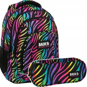    Többrekeszes iskolai hátizsák Backup Multicolor 26 l + Backup tolltartó