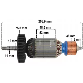   Rotor 310009880 a Metabo W, WX és Z sarokcsiszolókhoz – rövid változat
