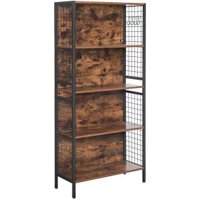    Songmics Vasagle polc 74 cm x 155 cm x 30 cm barna árnyalatai