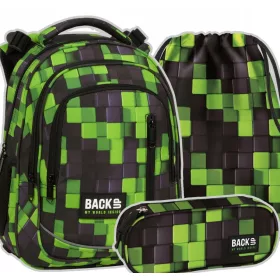    IFJÚSÁGI ISKOLAI HÁTIZSÁK FIÚKNAK BACKUP PIXELE BlockS COLLECTION 2024 + 2 egyéb termék