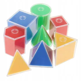    8 db Összecsukható geometriai szilárd alakzatok montessori tanuláshoz Matematika oktatás