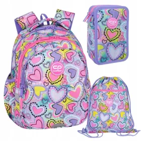    COOLPACK IFJÚSÁGI ISKOLA HÁTIZSÁK 1-3. ÉVFOLYAM LÁNYOKNAK Rózsaszín + 2 egyéb termék