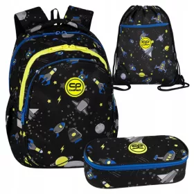    CoolPack többrekeszes iskolai hátizsák, fekete, 21 l + 2 egyéb termék