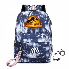    ÚJ JURASSIC PARK WORLD ISKOLA HÁTIZSÁK USB A4-ES NAGY TERVEK