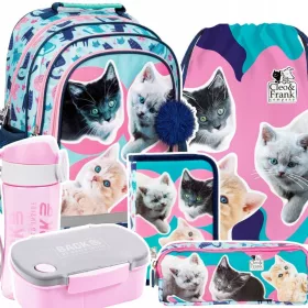    CLEO&FRANK Derform többrekeszes iskolai hátizsák Multicolor 18 l + 5 egyéb termék