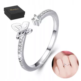    925 ezüst gyűrű Butterfly ezüst gyűrűk állítható női ezüst