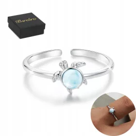    925 ezüst gyűrű teknős ezüst gyűrűkkel, állítható ezüst színű nőknek