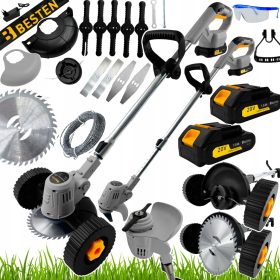    AKKUMULÁTOROS BEFÉKVÁGÓ KEREKES FŰVÁGÓ 2xACU KÉSZLET