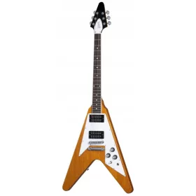  Gibson 70s Flying V Antique Natural elektromos gitár + tok