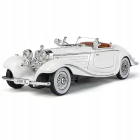    Gyerekjátékok 1:24 Klasszikus Mercedes-Benz 500K autómodell, fém
