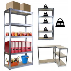    Chiccot fém raktári polc 180 x 90 x 40 cm polconként max 100 kg