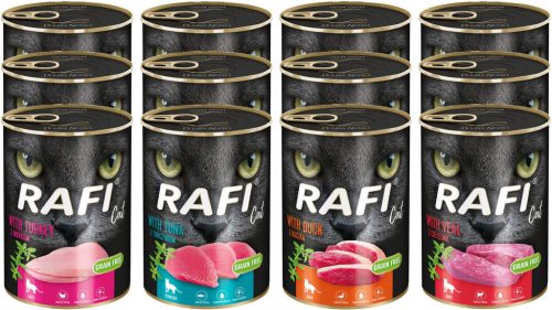  RAFI CAT FELNŐTT NEDVES MACSKA ÉTEL ÍZEKEVERÉK 12x400G