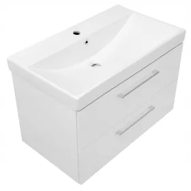    Victoria fehér akasztós szekrény 80 cm 80 cm-es kerámia mosdóval