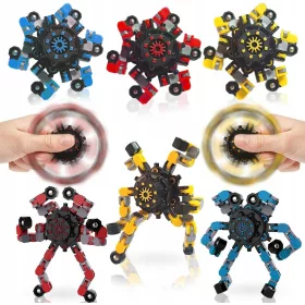    Fidget Finger Hand Spinner Robot deformálható kis mechanikus kütyü