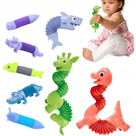    Teleszkópos tapadókorong Animals Toys, Tube Érzéki játékok számára