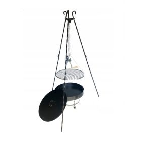  KERTI GRILLÁLLVÁNY RÁCS KRÓM + KANDALLÓ 60cm