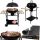  KERTI SZÉN GRILL ZÁRT PALCOK RÁCS HAMUTARTÓ + 4x BBQ MAT 1003